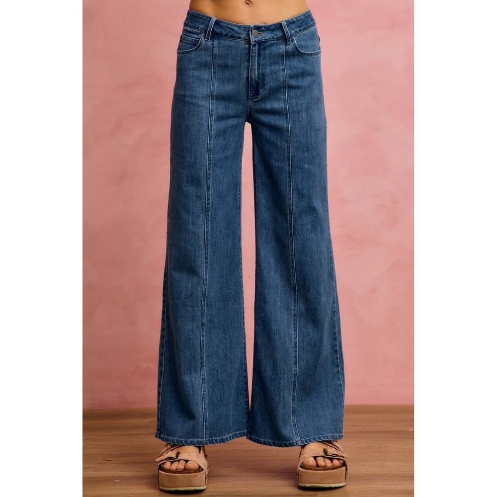 SO ME Seam Detail Mid Rise Stretch Denim Jeans - XL - Picture 7 of 11